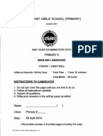 P6 English 2019 SA1 Methodist Girls' Exam Paper