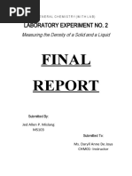 Final: Laboratory Experiment No. 2