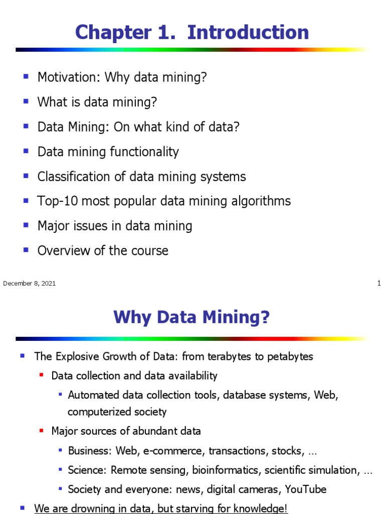 Chapter 1. Introduction: December 8, 2021 | PDF | Data Mining | Business