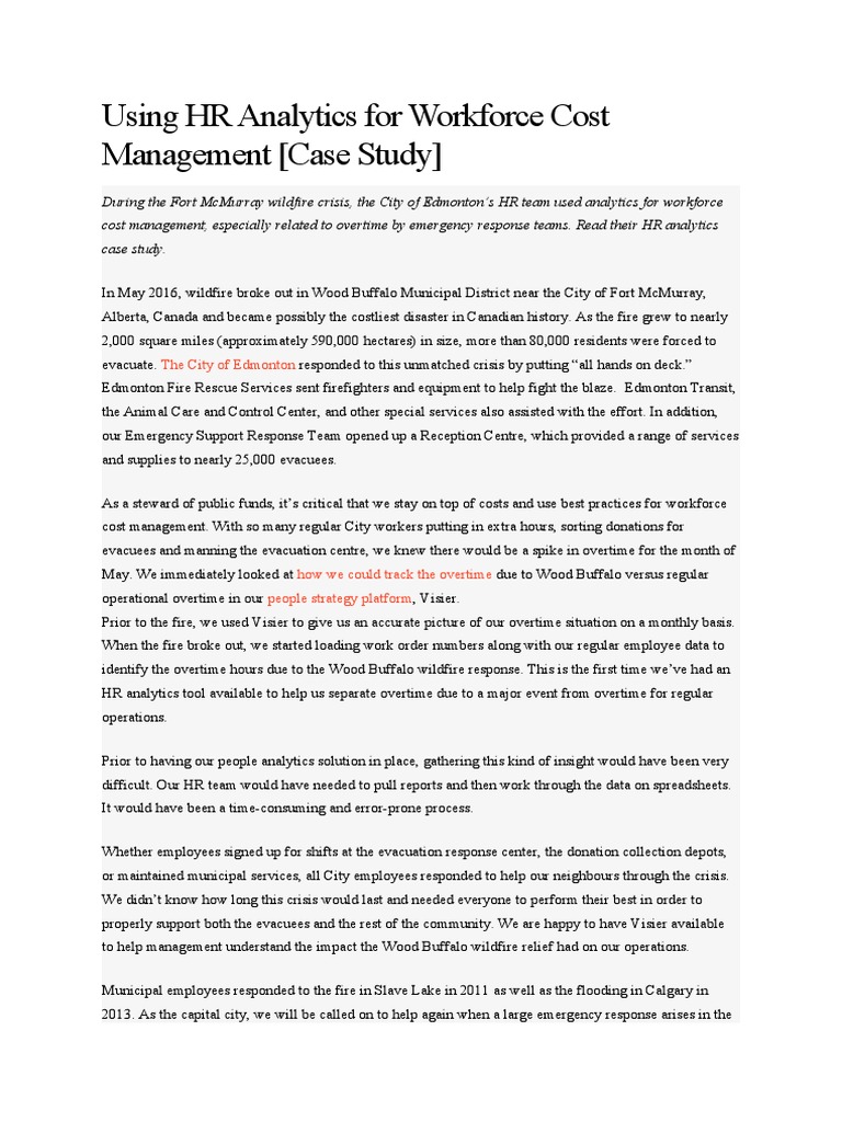 HR Analytics for Workforce Cost Control | PDF | Business | Labour