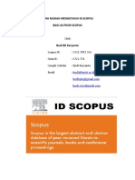 CARA MUDAH MENGETAHUI ID SCOPUS By. Budi Karyanto Scopus ID 5721 7871 306