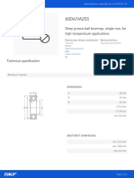 Deep Groove Ball Bearings, Single Row, For High Temperature Applications