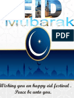 Wishing You An Happy Eid Festival - Peace Be Unto You