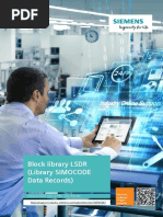 Block Library LSDR (Library SIMOCODE Data Records) : Simocode Pro V PN, Tia Portal