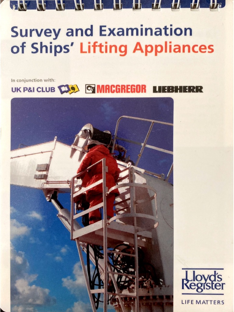 Survey and Examinations of Lifting Appliances PDF | PDF