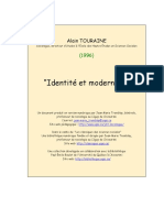 Alain Touraine, "Identité Et Modernité." (1996)