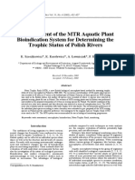 An Assessment of The MTR Aquatic Plant B