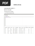 Rdbms and SQL: Name:Ibrahim Sameer V S REG NO:17BCA0062