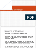 Introduction to Metrology Fundamentals