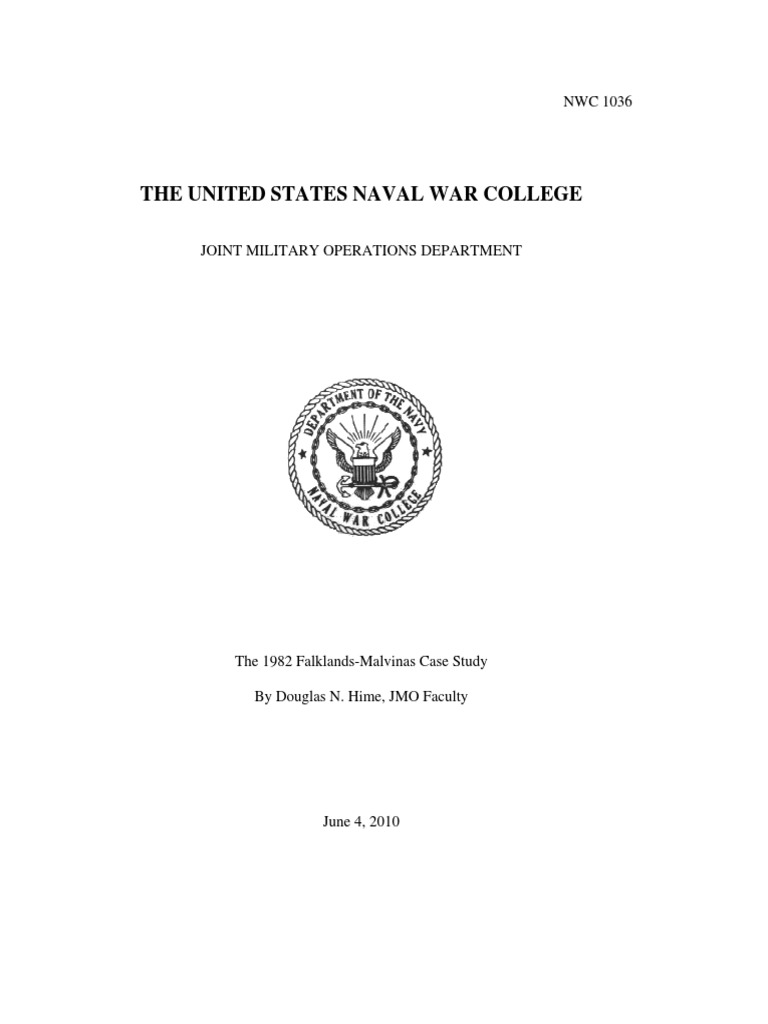 NWC 1036, The 1982 Falklands Malvinas Case Study, 4 June 2010 PDF PDF Falkland Islands
