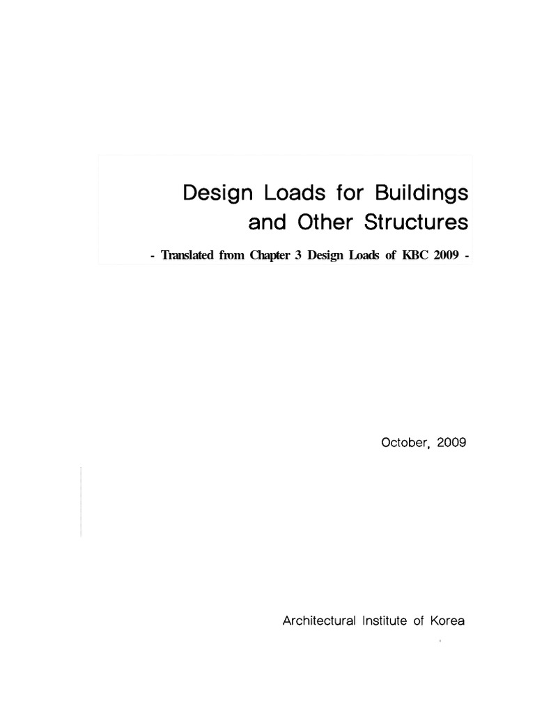 KBC 2009 Design Loads Overview | PDF | Framing (Construction ...