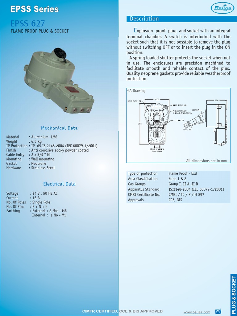 EPSS 627 Description PDF Ac Power Plugs And Sockets Equipment