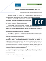 Resenha Afetividade e Letramento Na Educação de Jovens e Adultos