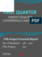 First Quarter: Parent-Teacher Conference/Cards-Out