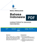 Modul 1. Karakteristik Bahasa Indonesia