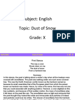 Dust of Snow Summary