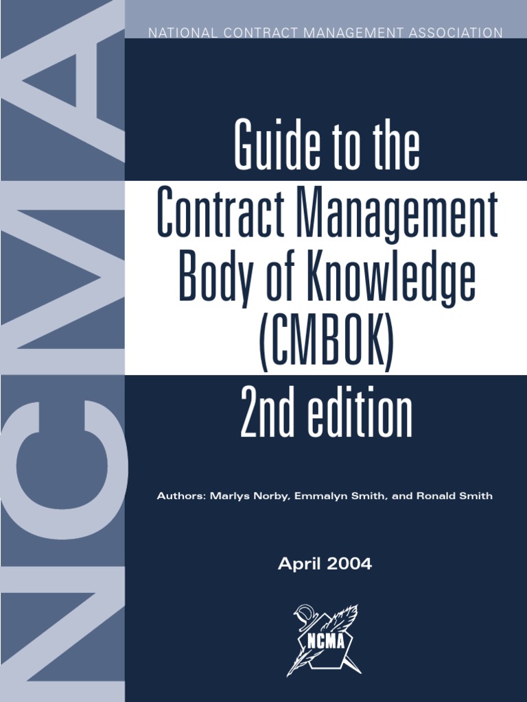 CONTRACT MANAGEMENT BOOK OF KNOWLEDGE PDF intelligence overview