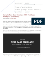 Sample Test Case Template with Test Case Examples [Download]