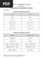 Derivatives of Exponential and Logarithmic Functions PDF