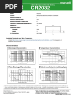 Maxell cr2032 Datasheet PDF