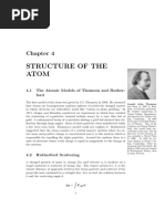 Structure of The Atom: 4.1 The Atomic Models of Thomson and Ruther-Ford