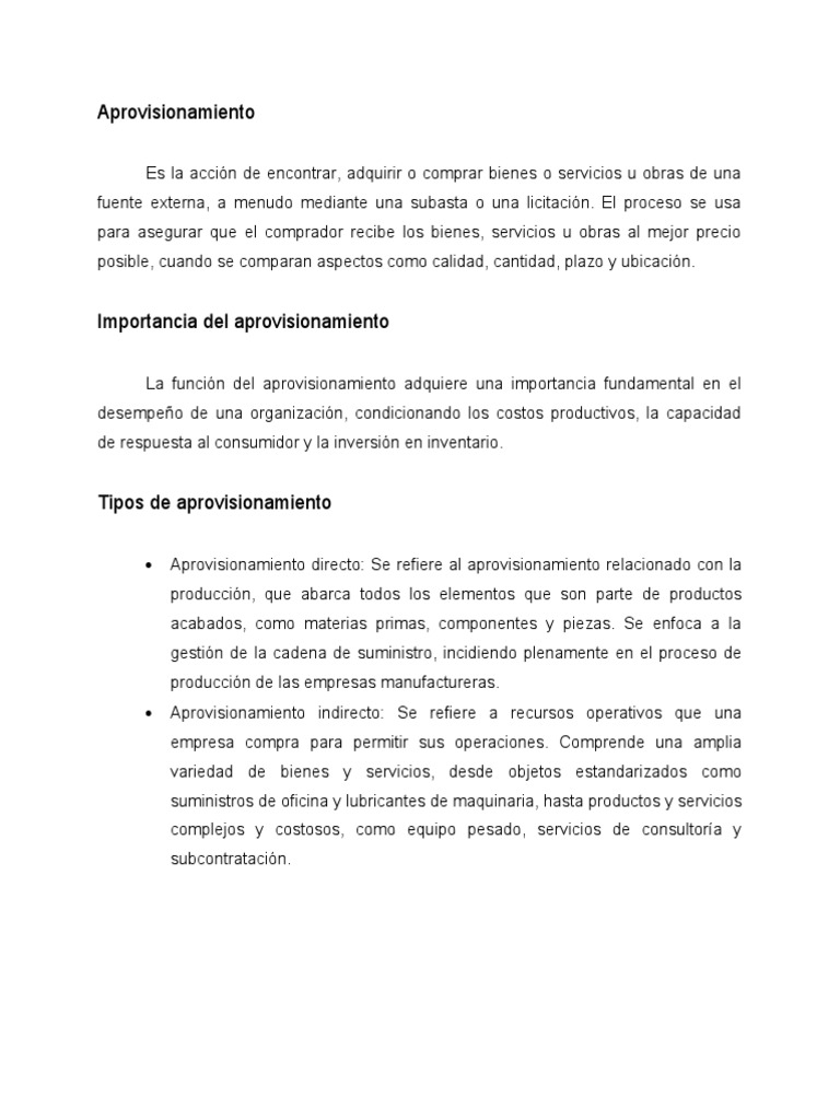 Guía Completa de Aprovisionamiento Empresarial | PDF | Obtención ...