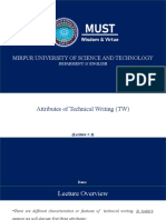 Lectures-Technical Writing and Presentation Skills