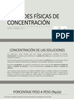 11-1 Unidades Físicas de Concentración