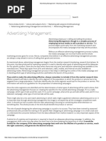 Advertising Management - Meaning and Important Concepts PDF