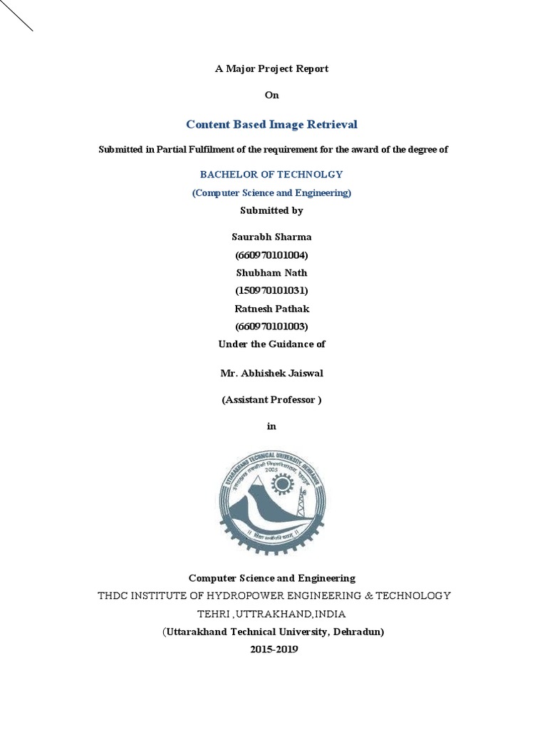 Content-Based Image Retrieval Project | PDF | Information Retrieval ...