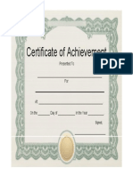 Certificate of Achievement Template 10