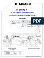 TR-500XL-4: 50 Ton Capacity (45.4 Metric Tons) Hydraulic Rough Terrain Crane
