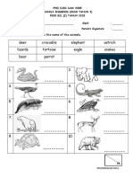 Deer Crocodile Elephant Ostrich Lizards Tortoise Eagle Snakes Bear Parrot 1. 2