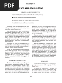 Gear Cutting Formulae
