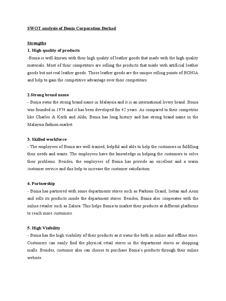 Examples of swot threats picture