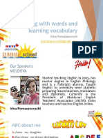 Playing With Words and Learning Vocabulary: Irina Pomazanovschi