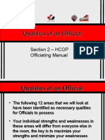 Qualities of An Official