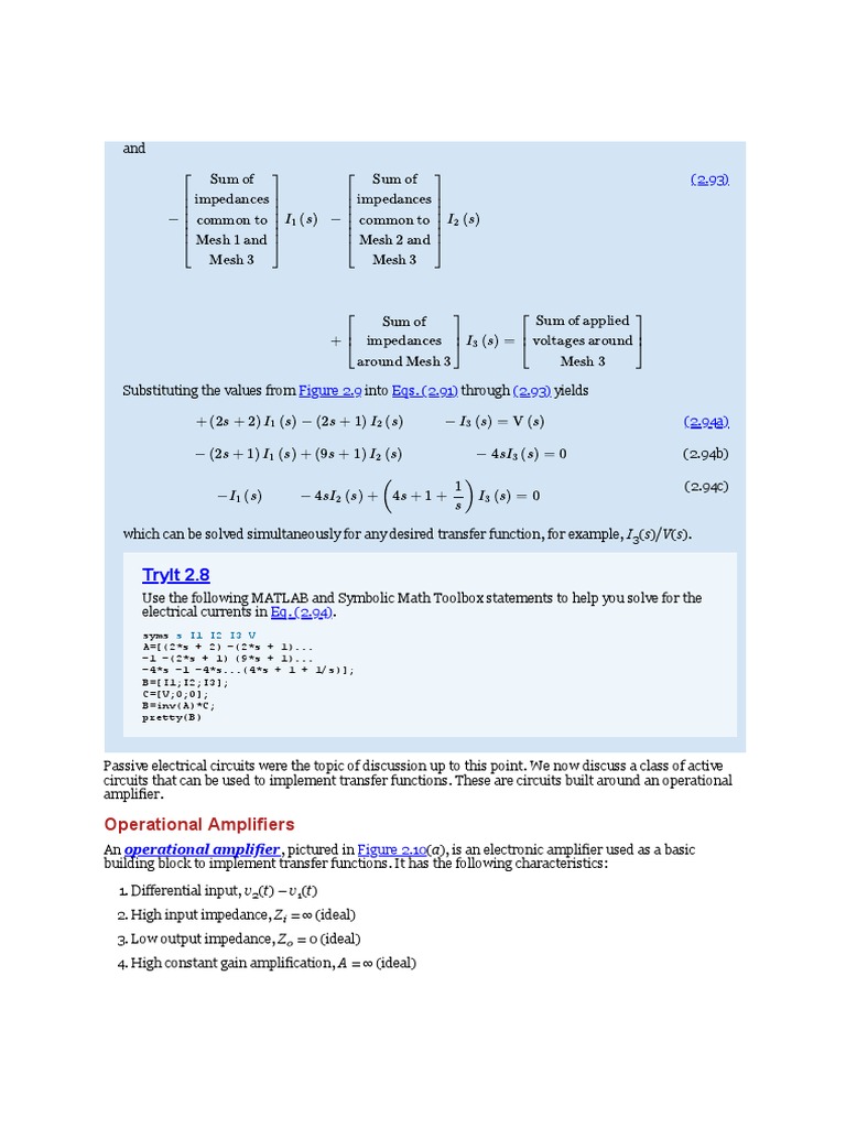 Funcion Transferencia Opams Amplifier Analog Circuits