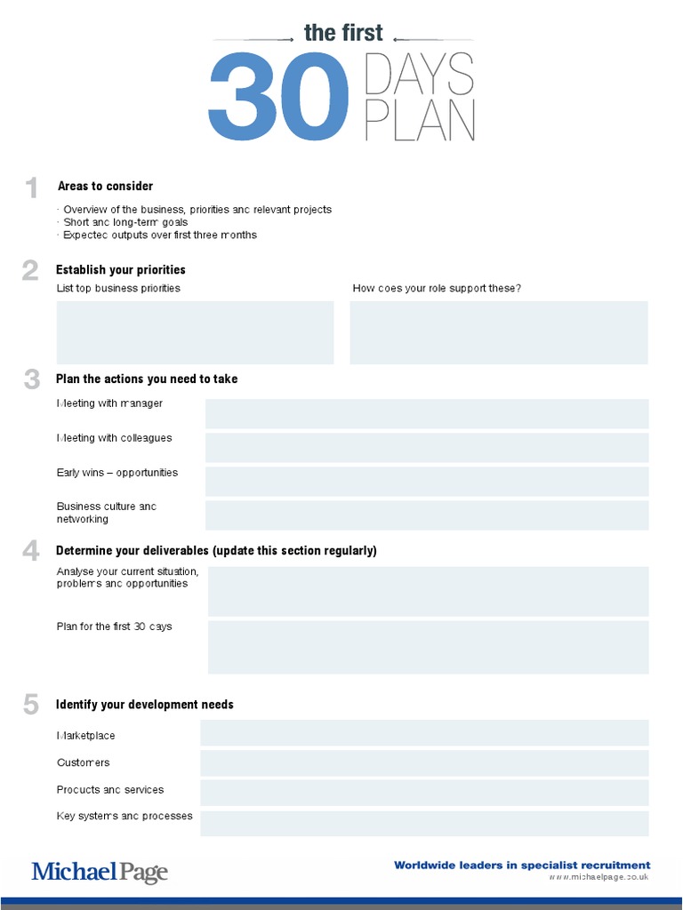 Business Priorities and 30-Day Plan | PDF