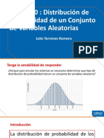 Sesión 10: Distribución de Probabilidad de Un Conjunto de Variables Aleatorias