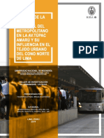 Impacto de La Inserción de La Estación Naranjal Del Metropolitano en La Av. Tupac Amarú y Su Influencia en El Tejido Urbano Del Cono Norte de Lima. Situación Actual y Proyecciones.