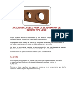 Analisis Del Suelo para Elaboracion de Bloque Tipo Lego PDF