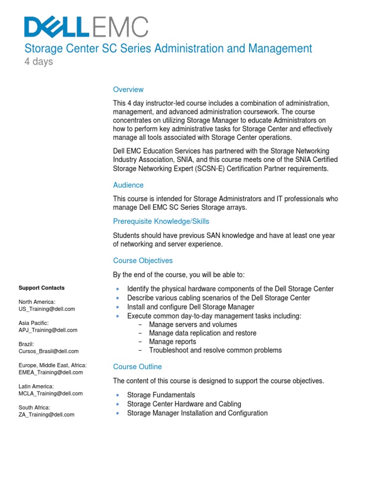 DELL SC Storage Administration and Advanced Management | PDF | Dell ...