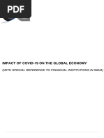 Impact of Covid-19 On The Global Economy: (With Special Reference To Financial Institutions in India)