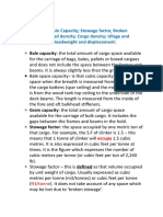 Definitions of Bale and Grain Capacity and Others