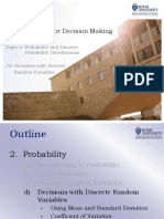 Data Analytics For Decision Making: Topic 2: Probability and Discrete Probability Distributions