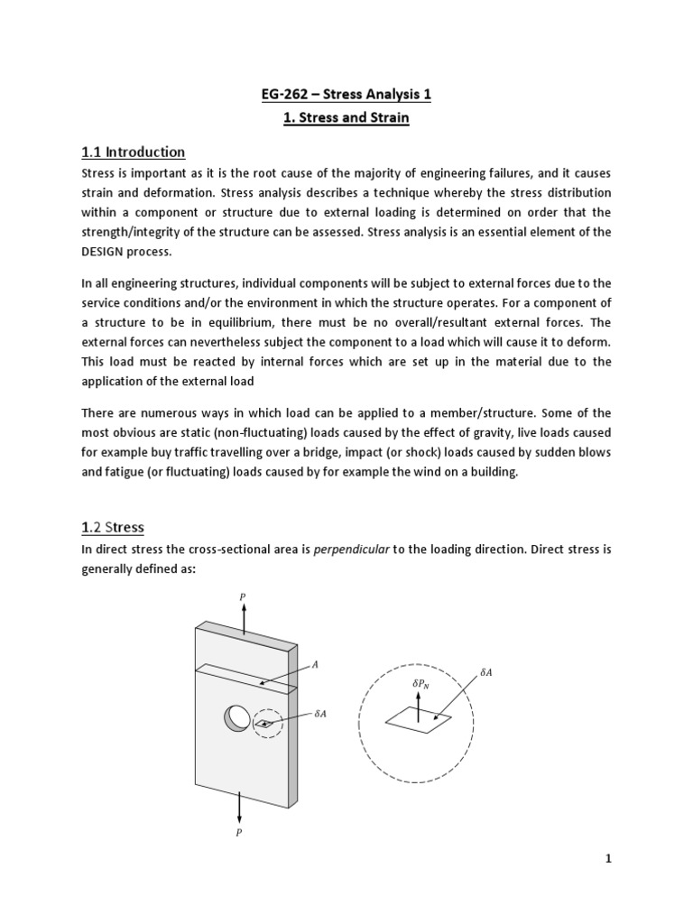Stress Analysis Fundamentals in Engineering | PDF | Stress–Strain ...