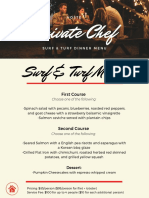 Private Chef Dinner Menu Packet PDF