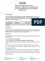 Edital Do Processo Seletivo Vagas Remanescentes 2020.2 PDF