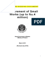 Procurement of Small Works (Up To Nu.4 Million) : Standard Bidding Document